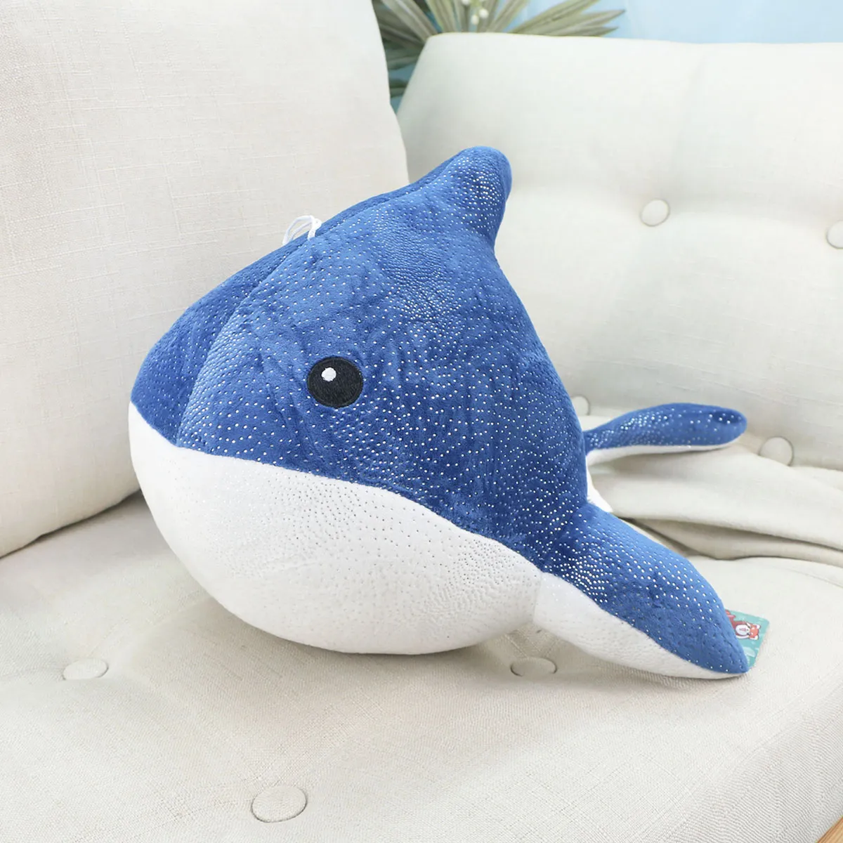 Кит с блестками, 40 см от plush.team