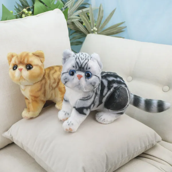 фото игрушки Кошка сидячая декоративная мягкая, 24 см