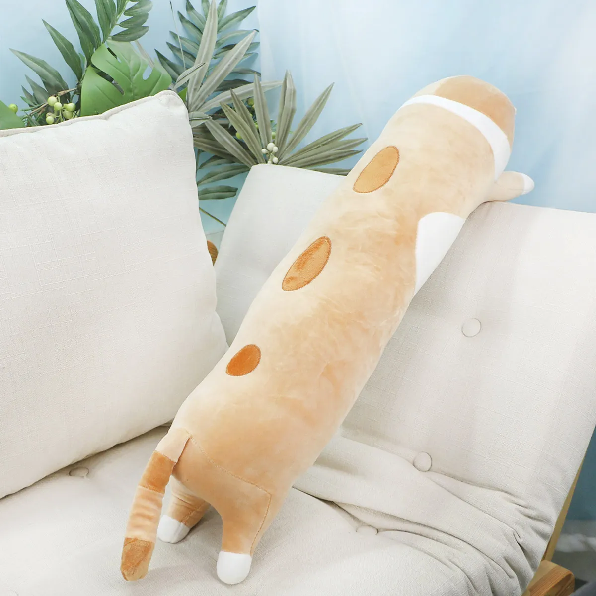 Кот стоячий обнимашка, 70 см (Бежевый) от plush.team