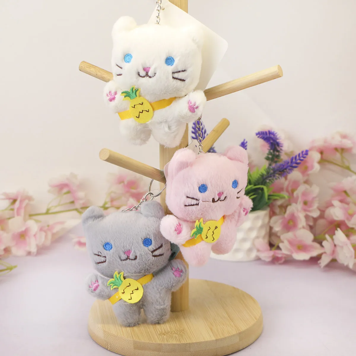 Брелок мягкий кошка Мя с ананасом, 10 см от plush.team
