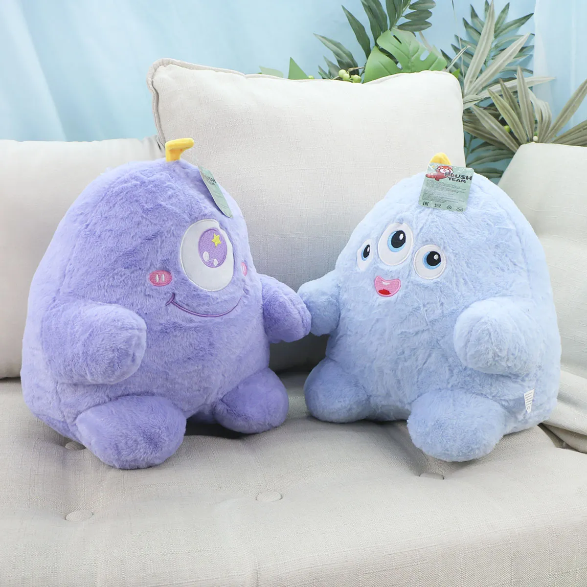 Монстрики сидячие пушистики в ассортименте, 30 см от plush.team