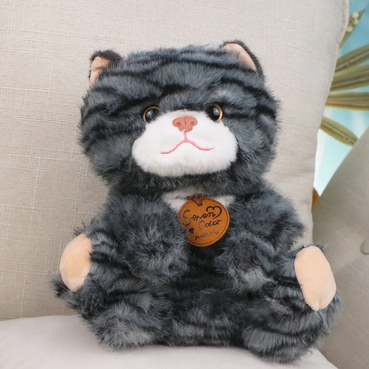 Кошка сидячая Симона, 25 см (Черный) от plush.team