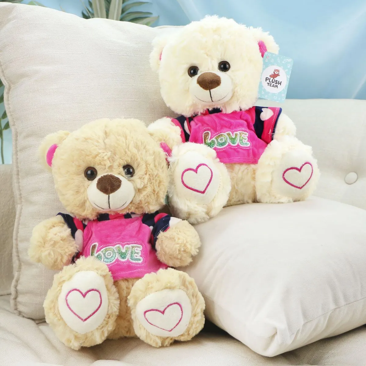 Мишка в розовой футболке, 30 см от plush.team