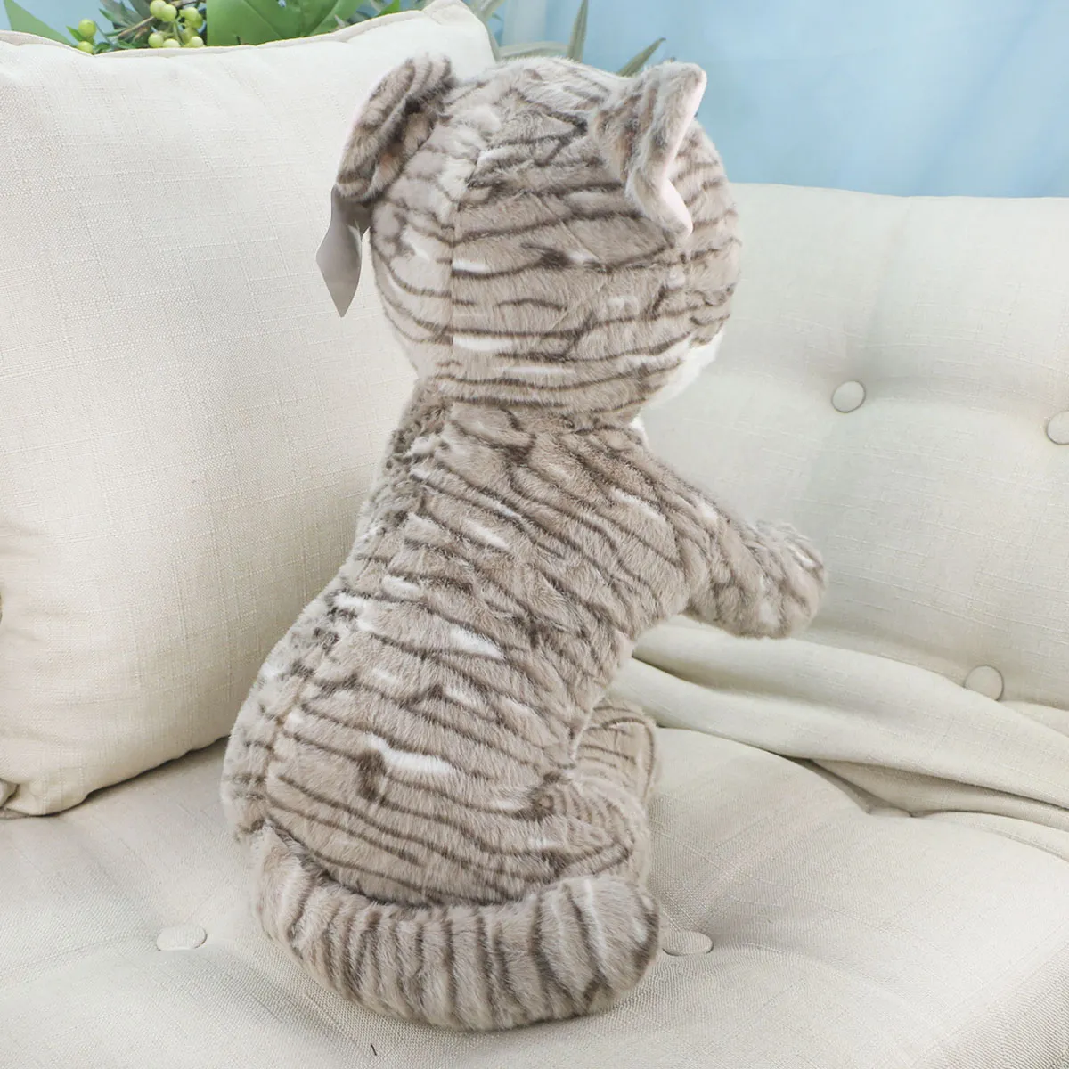 Мягкая игрушка, Кот Василий сидячий, 32 см., (Серый), 3+ от plush.team