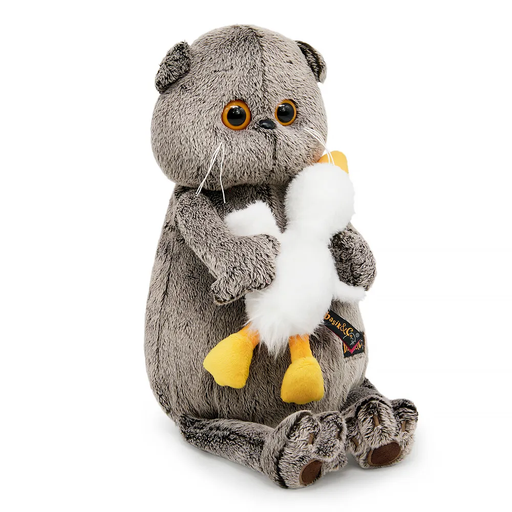 Игрушка Кот Басик со спящим Гусиком от plush.team