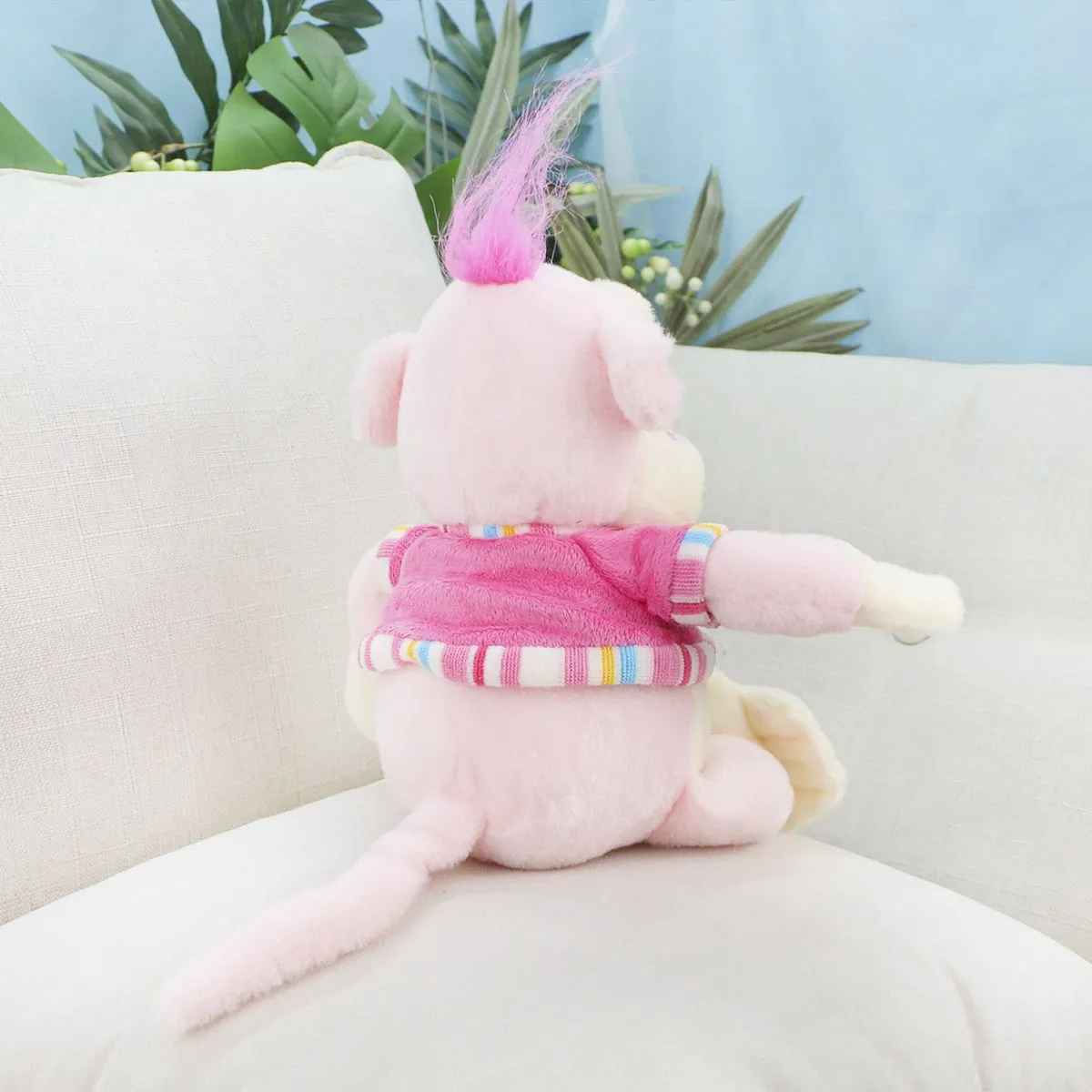 Обезьяна Джорджик в футболке, 20(28) см (Розовый) от plush.team