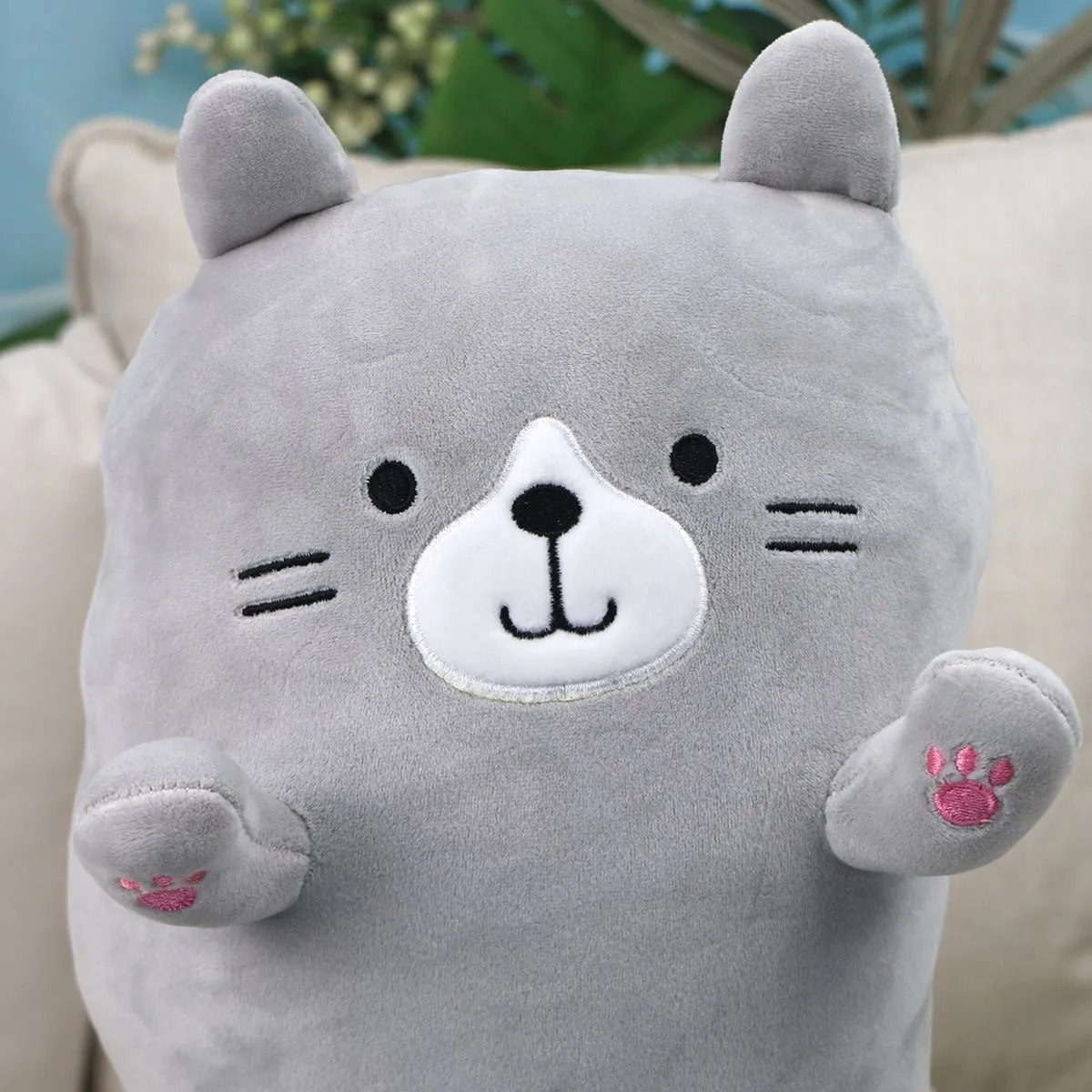 Котики прямоугольные подушки, 40 см (Серый) от plush.team