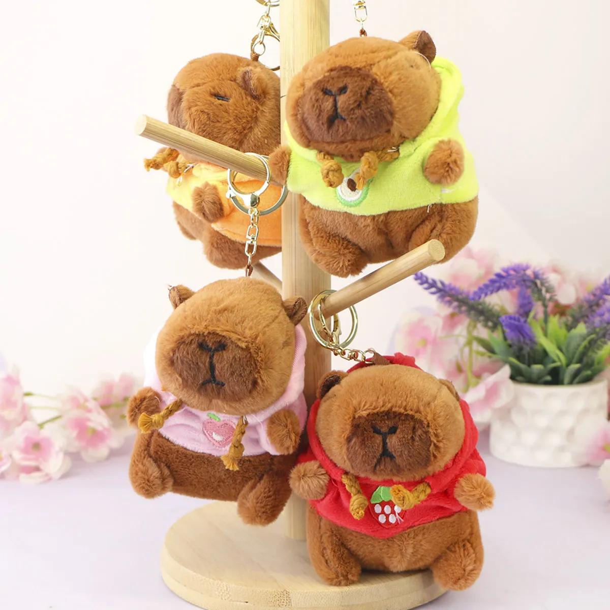 Брелок мягкий капибара в худи, 11 см от plush.team