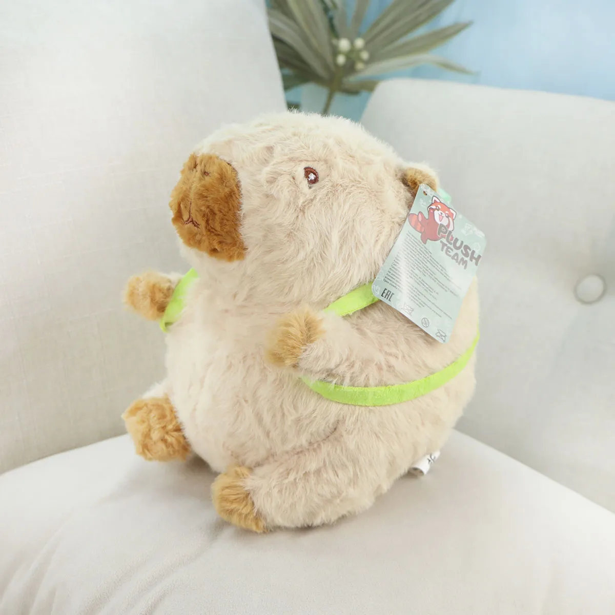 Мягкая игрушка, Капибара альбинос, 21 см., 3+ от plush.team