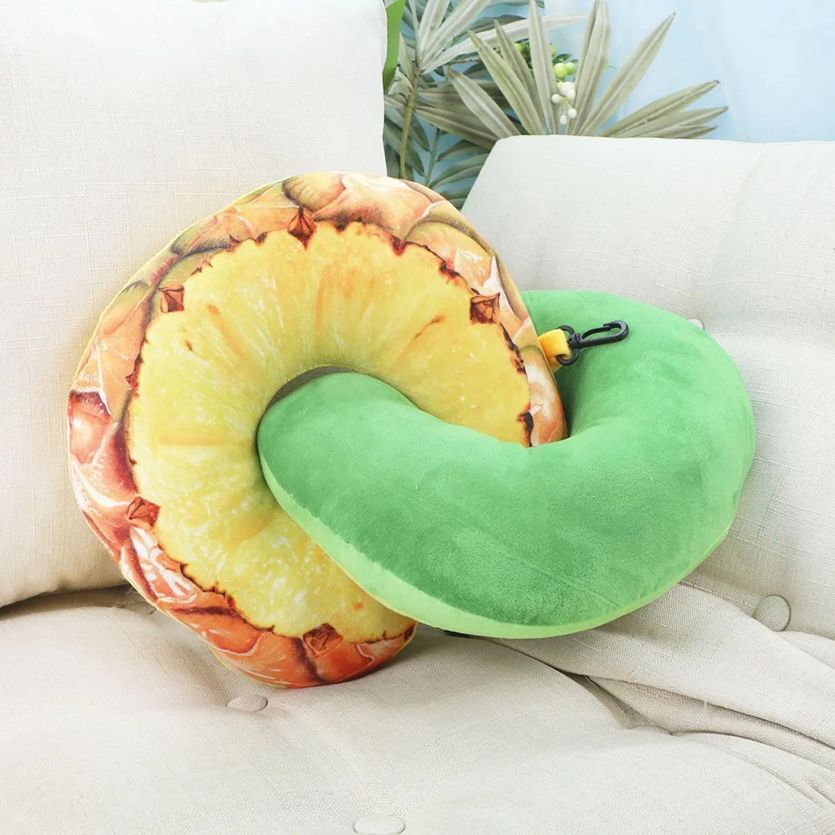 Подушка декоративная для шеи фруктики в ассортименте, 28х28 см от plush.team