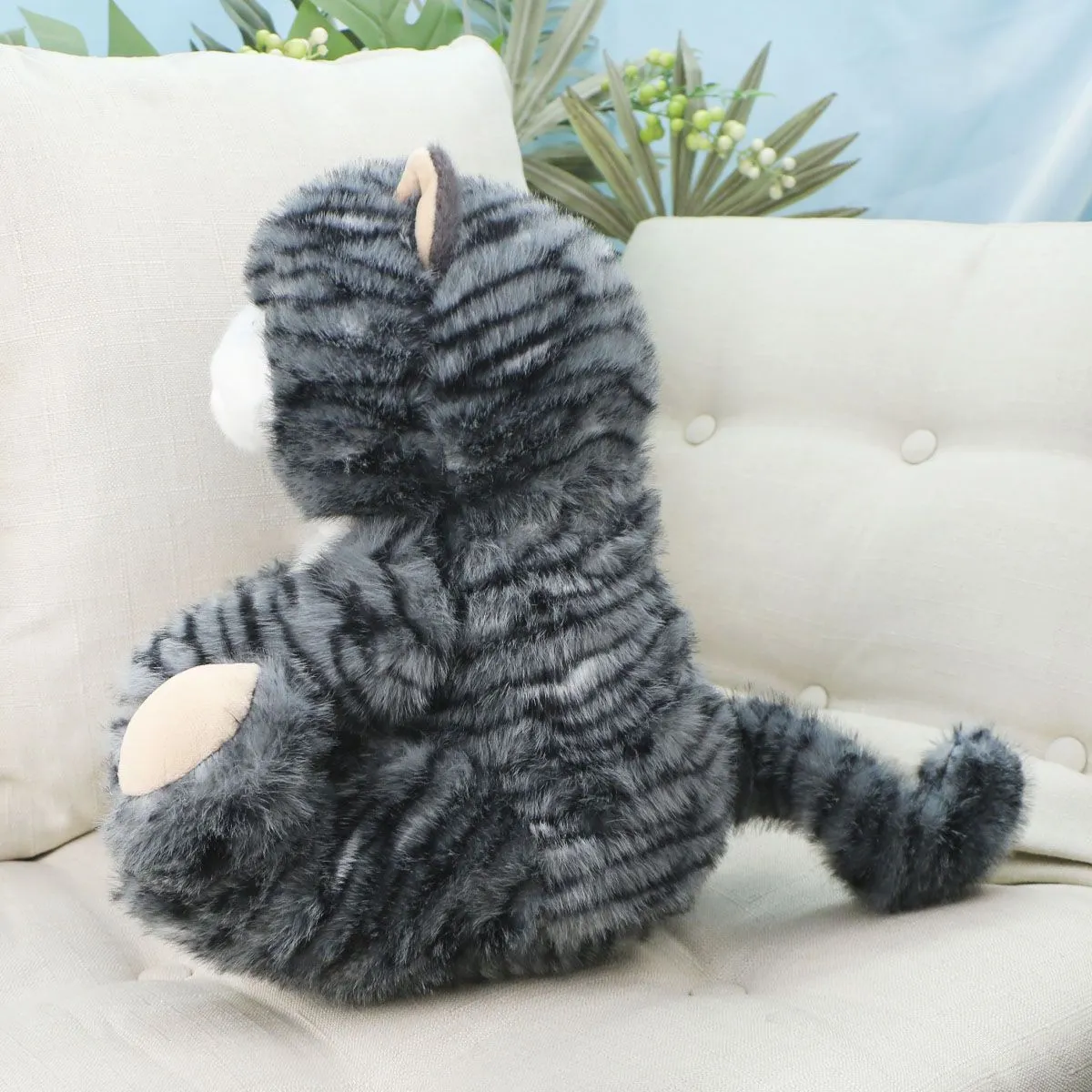 Кошка Мурчик, 35 см (Серый) от plush.team