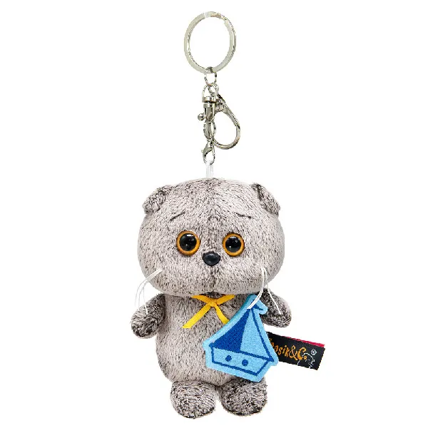 фото игрушки Кот Басик с корабликом, игрушка с кольцом, 11 см