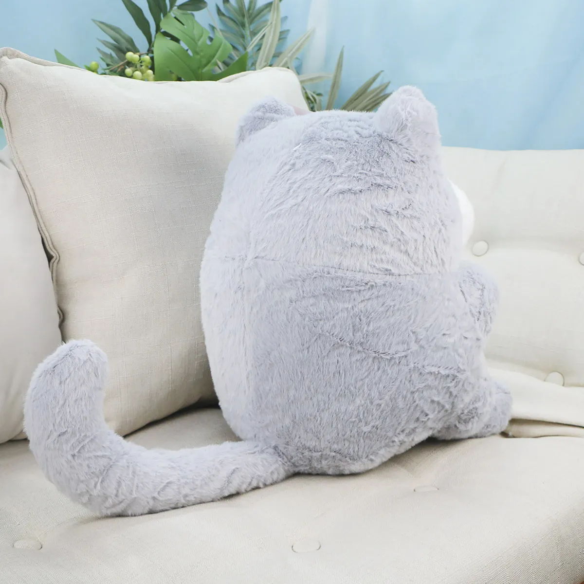 Кот Жоржи сидячий пухлый, 40 см (Серый) от plush.team