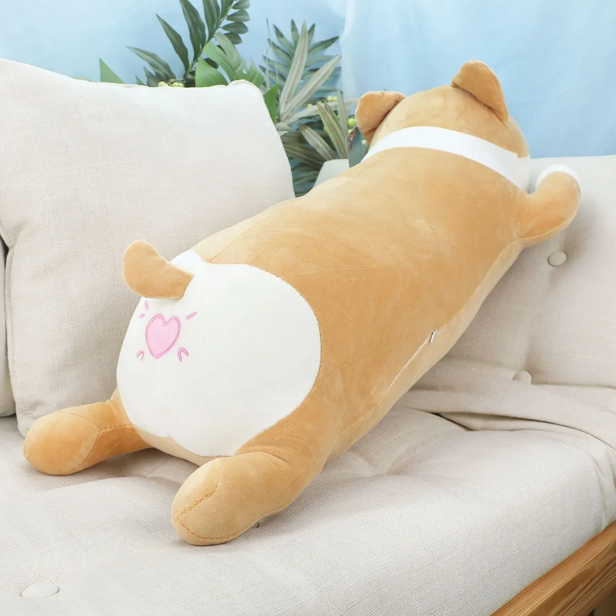 Собака Корги лежачая длинная, 80 см от plush.team