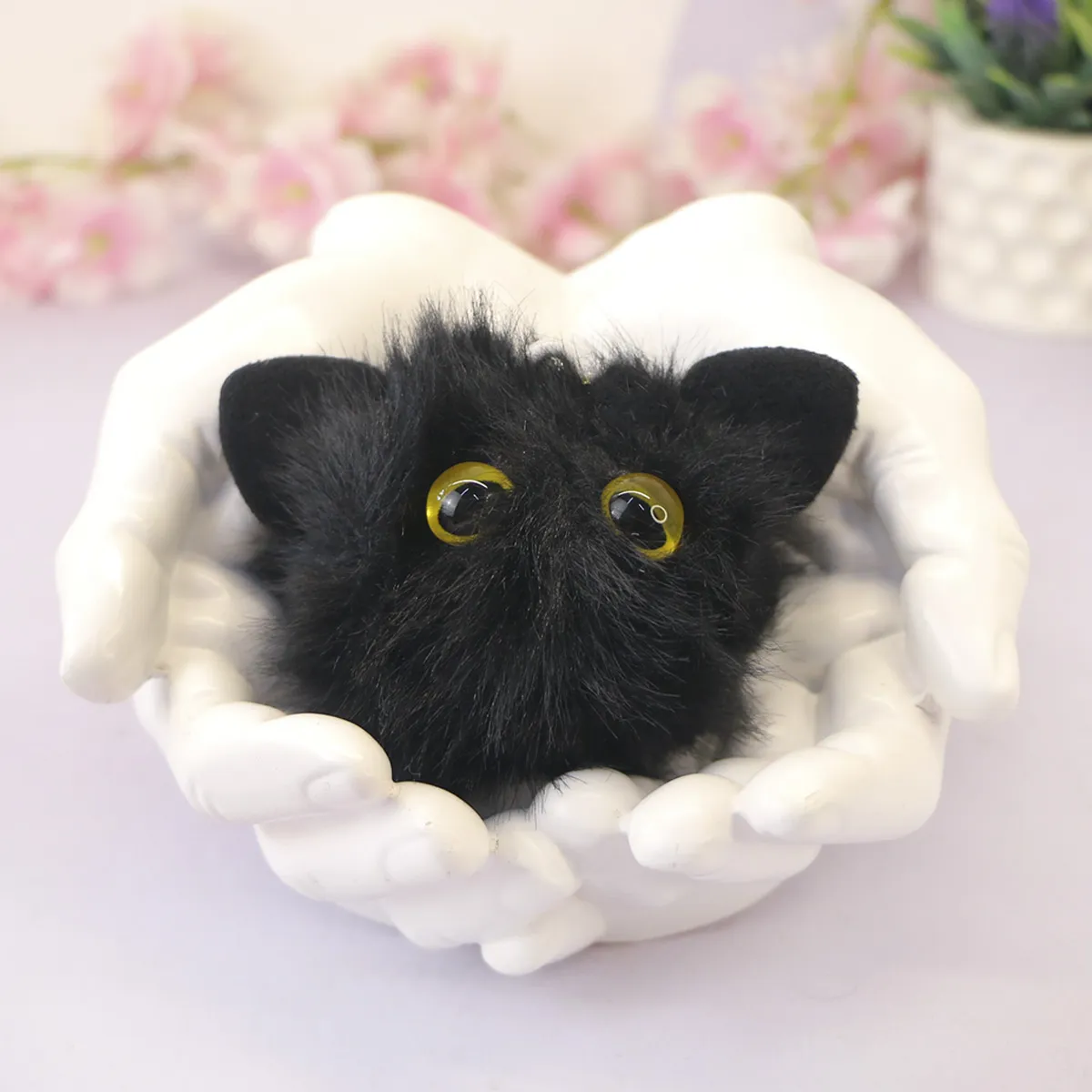 Брелок глазастый пушистый котик в ассортименте, 7 см от plush.team