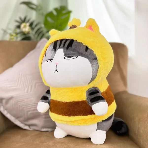фото игрушки Кот на диете в костюме пчелы, 35 см