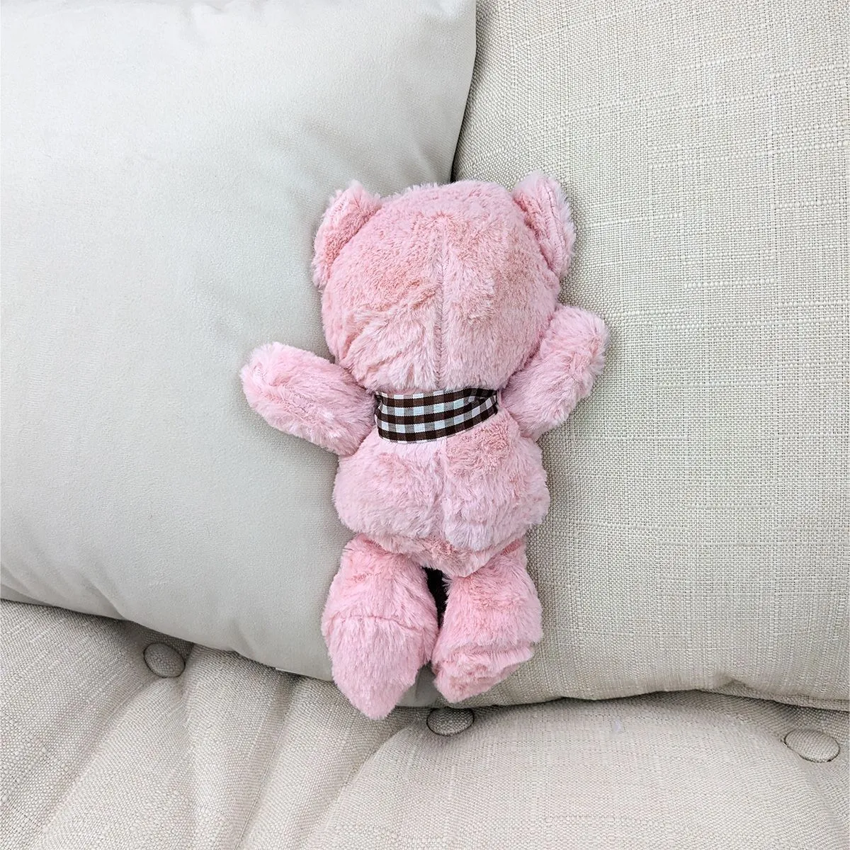 Мишка розовый с бантом, 20 см от plush.team