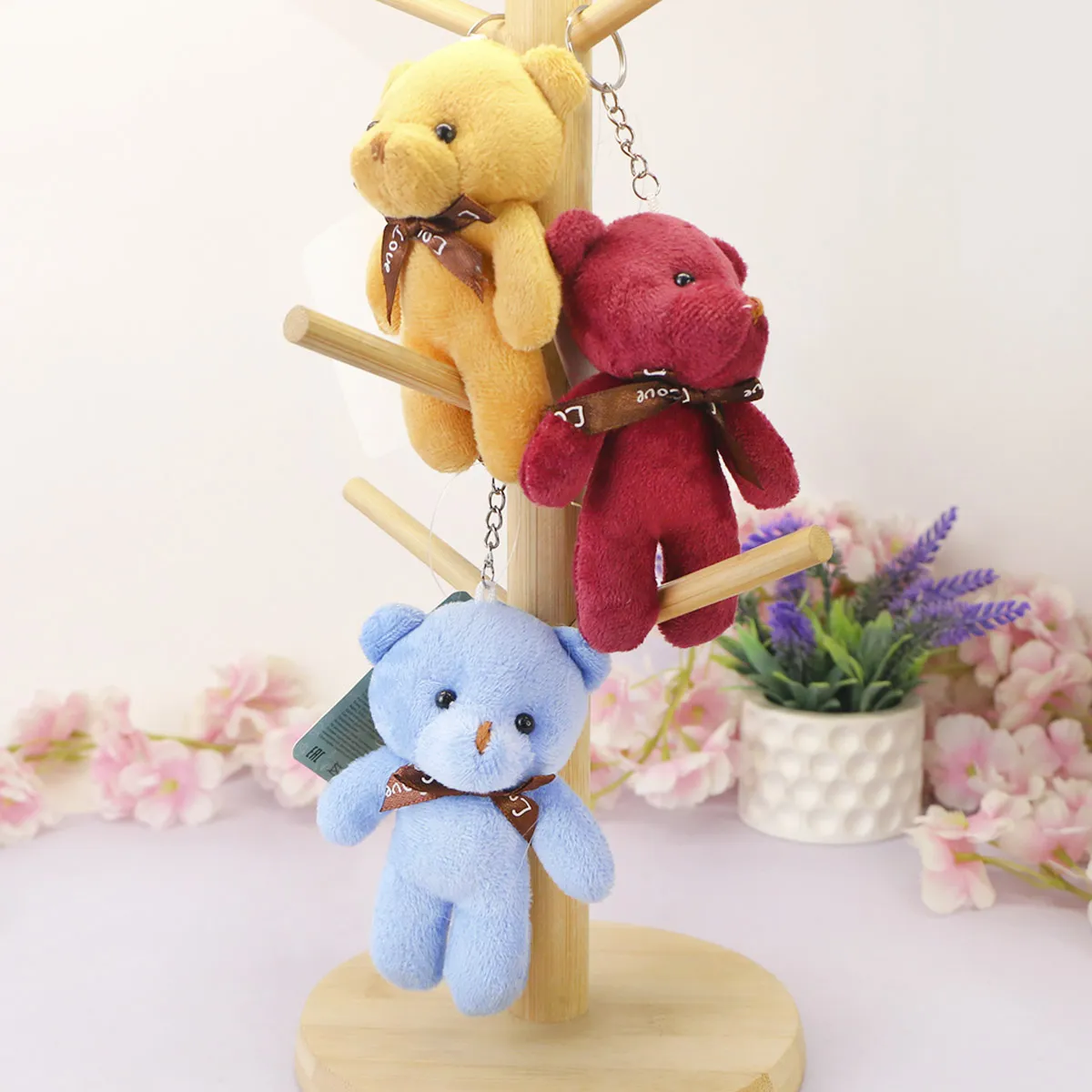 Брелок мягкий Медведь с бантом, 11 см от plush.team