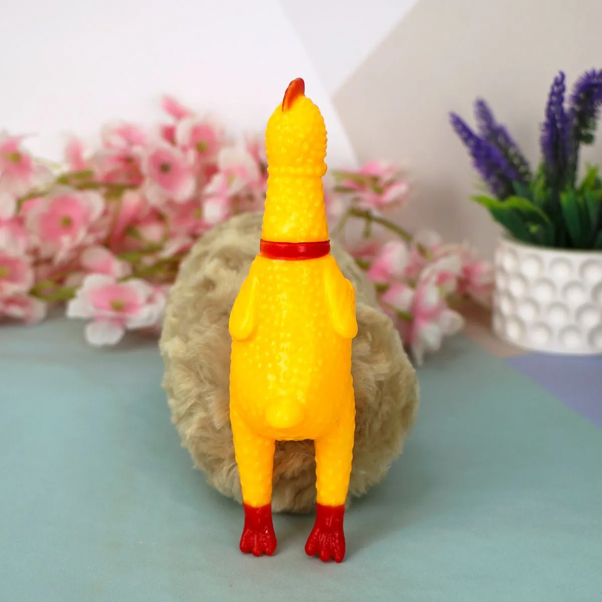 фото игрушки Курица резиновая кричащая,16 см