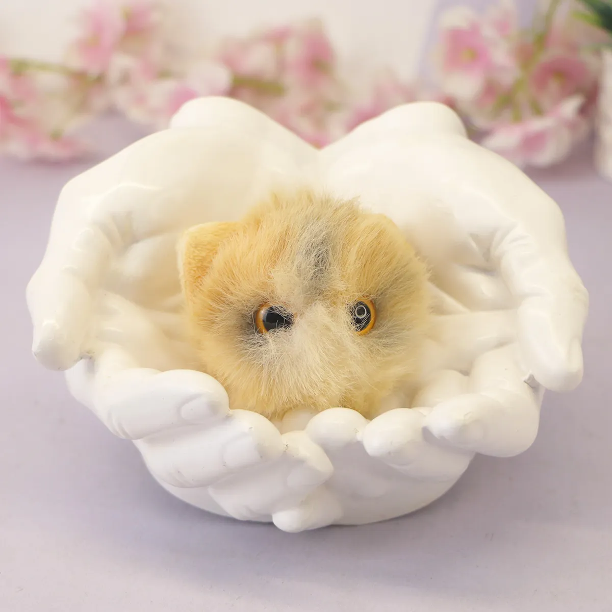 Брелок мягкий пушистый котик с глазами, 6 см от plush.team