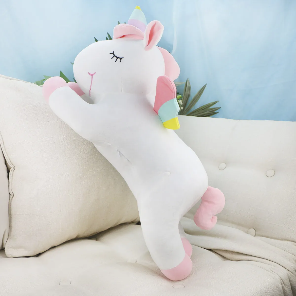 Единорог лежачий, 60 см (Белый) от plush.team