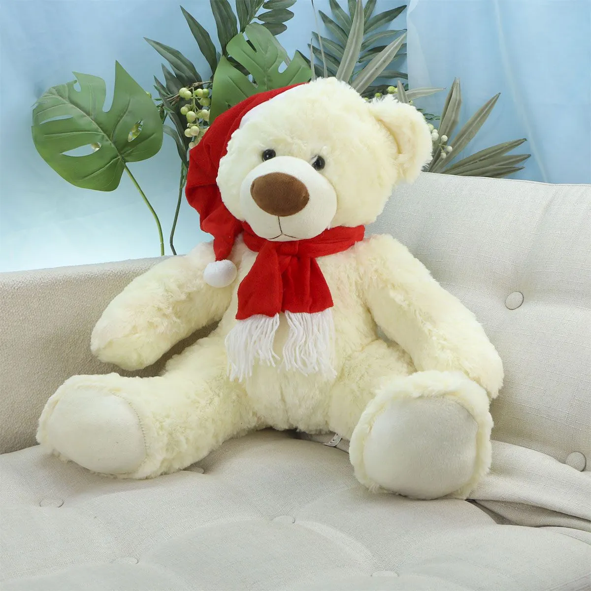 Медведь Виктор в шарфе и шапке, 45(55) см от plush.team