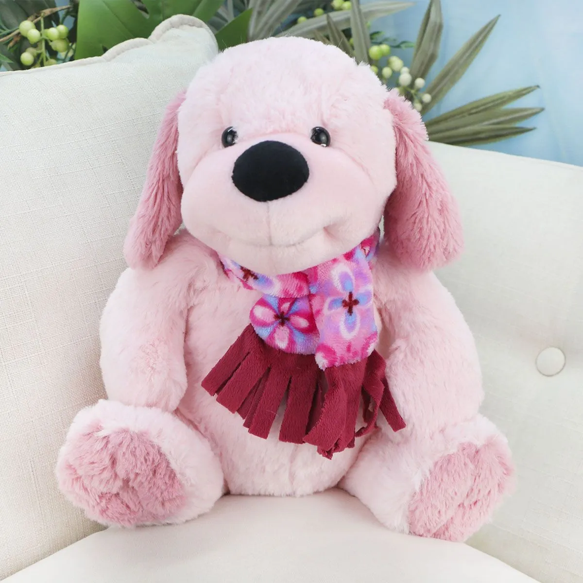 Собака Вера с шарфом, 30 см от plush.team