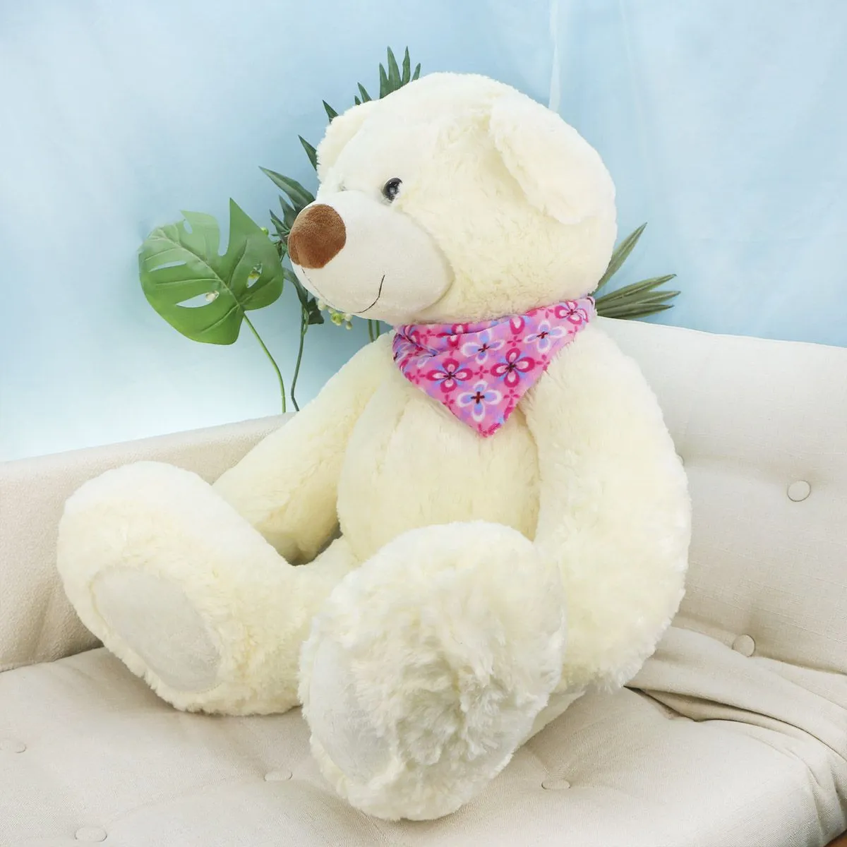 Медведь Борис плюшевый, 65(90) см (Молочный) от plush.team