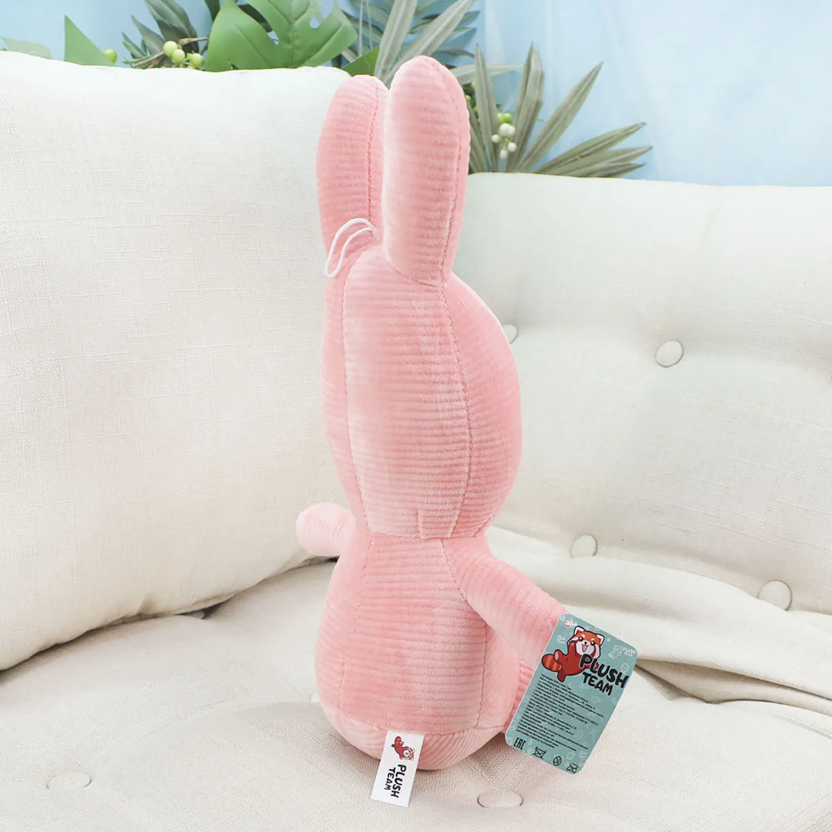 Заяц вельвет сидячий, 40 см от plush.team