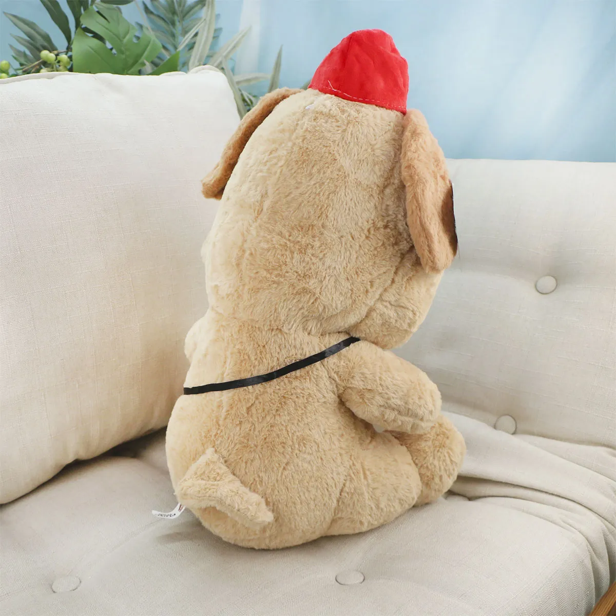 Мягкая игрушка, Собака в красной бейсболке, 40 см., 3+ от plush.team