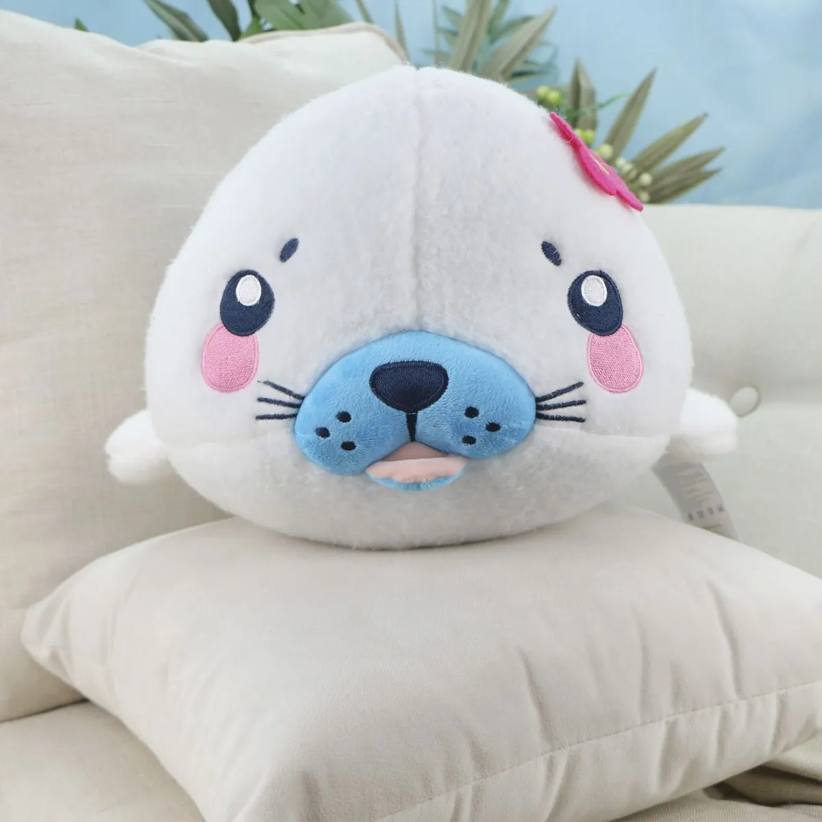 Тюлень белый круглый, 33 см от plush.team