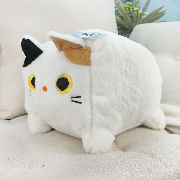 фото игрушки Котик Кубышка, 25х30 см (Белый)