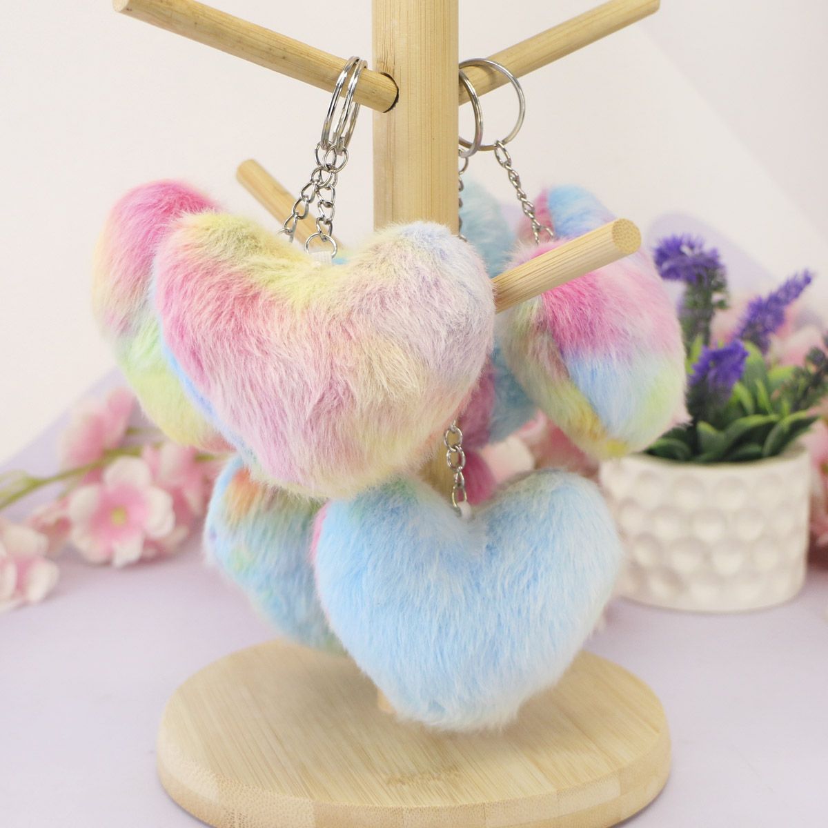 Сердце пушистое брелок в ассортименте, 8 см от plush.team