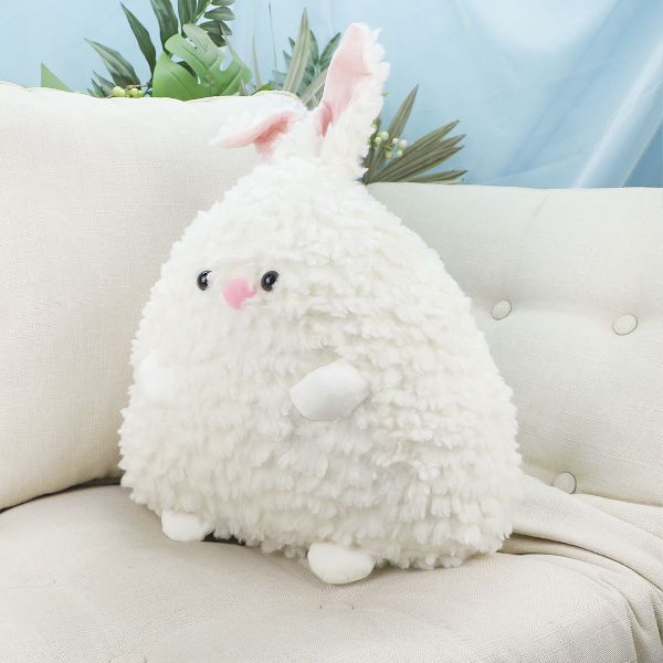 фото игрушки Декоративная подушка кролик кучерявый, 30 см