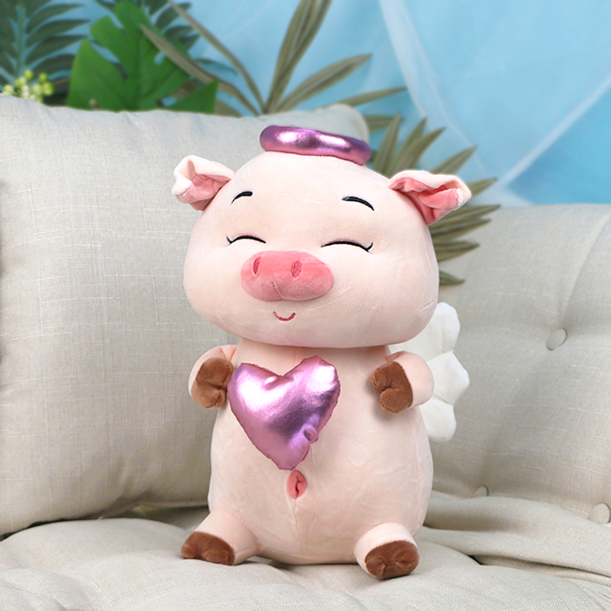 фото игрушки Свинка ангелочек, 35 см