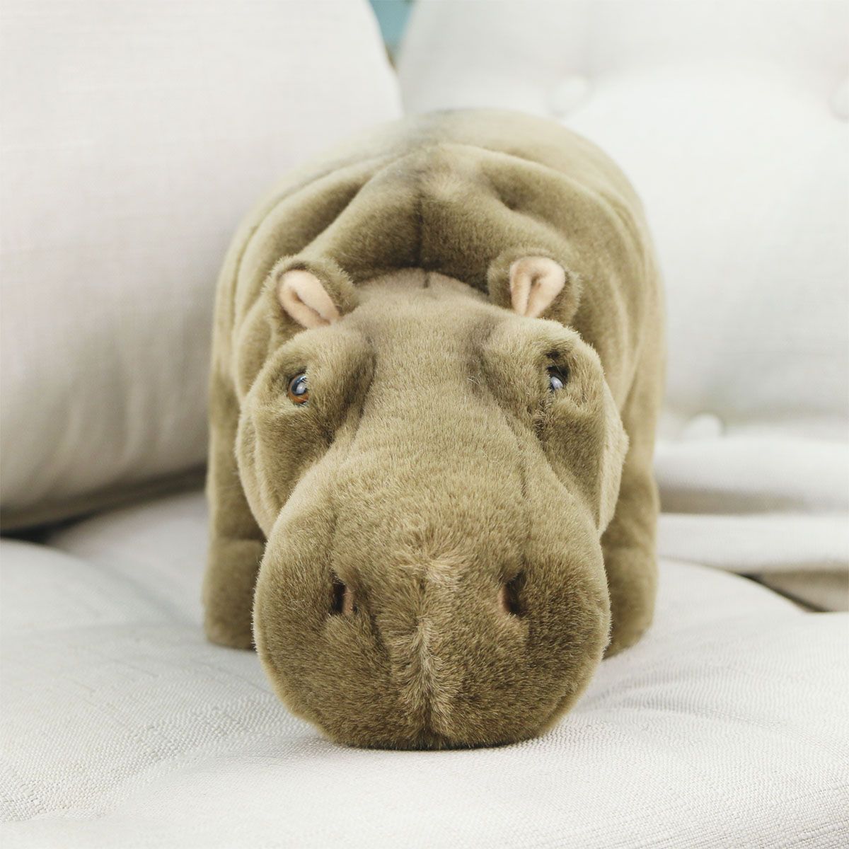 Бегемот натуральный плюшевый, 45 см от plush.team
