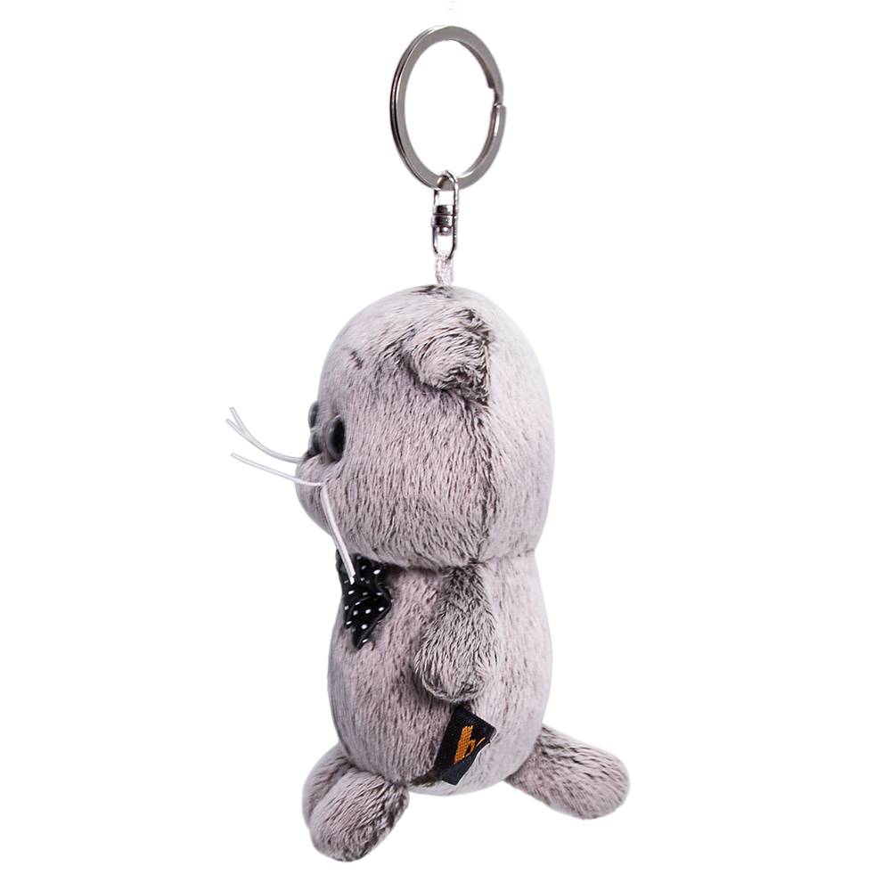 Кот Басик с бантиком, игрушка с кольцом, 11 см от plush.team