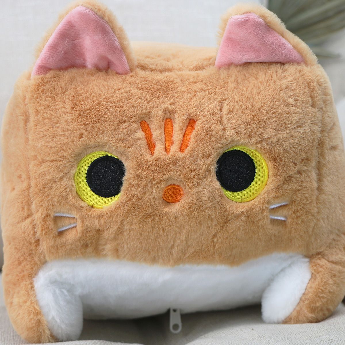 Котик Кубышка, 20х25 см (Бежевый) от plush.team