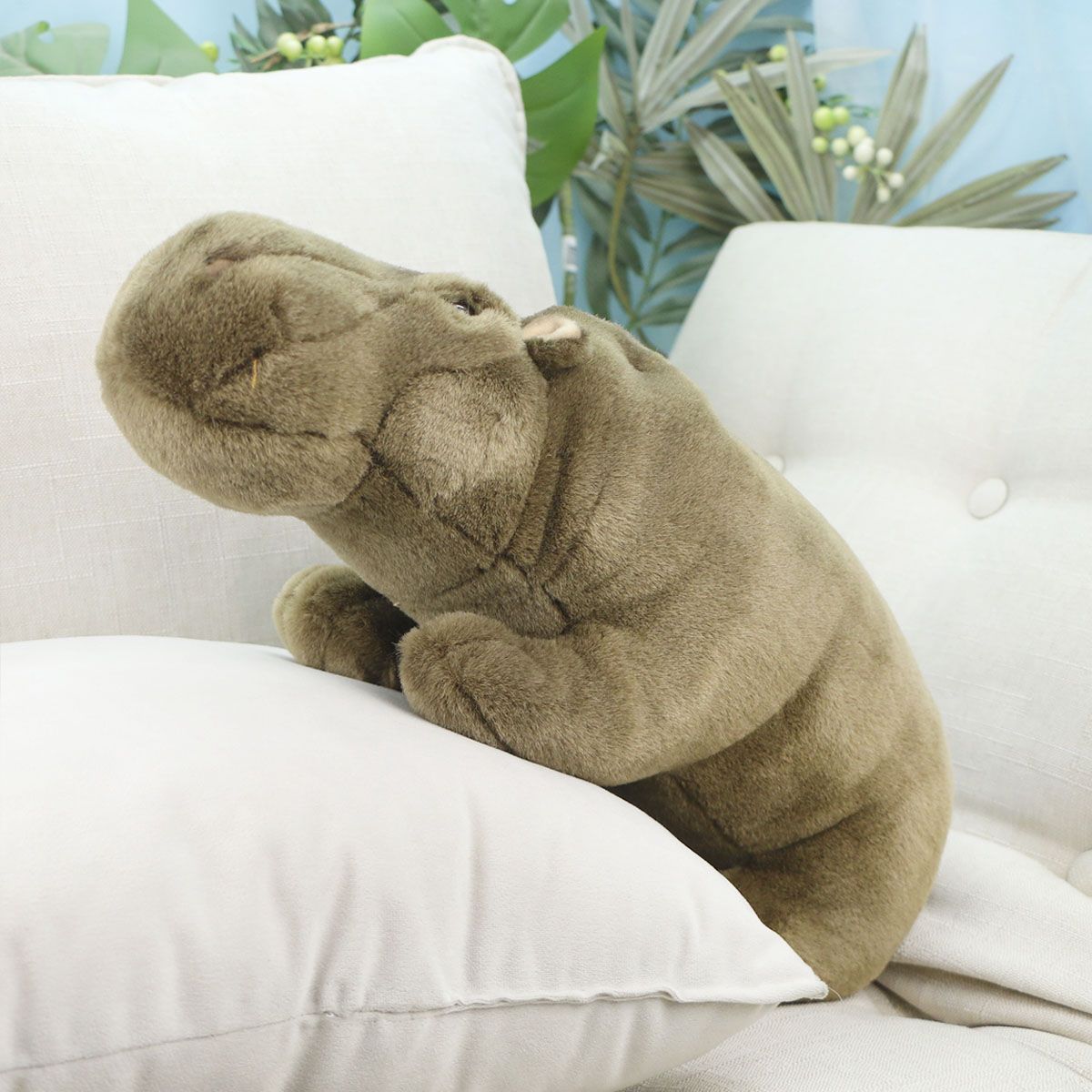 Бегемот натуральный плюшевый, 45 см от plush.team