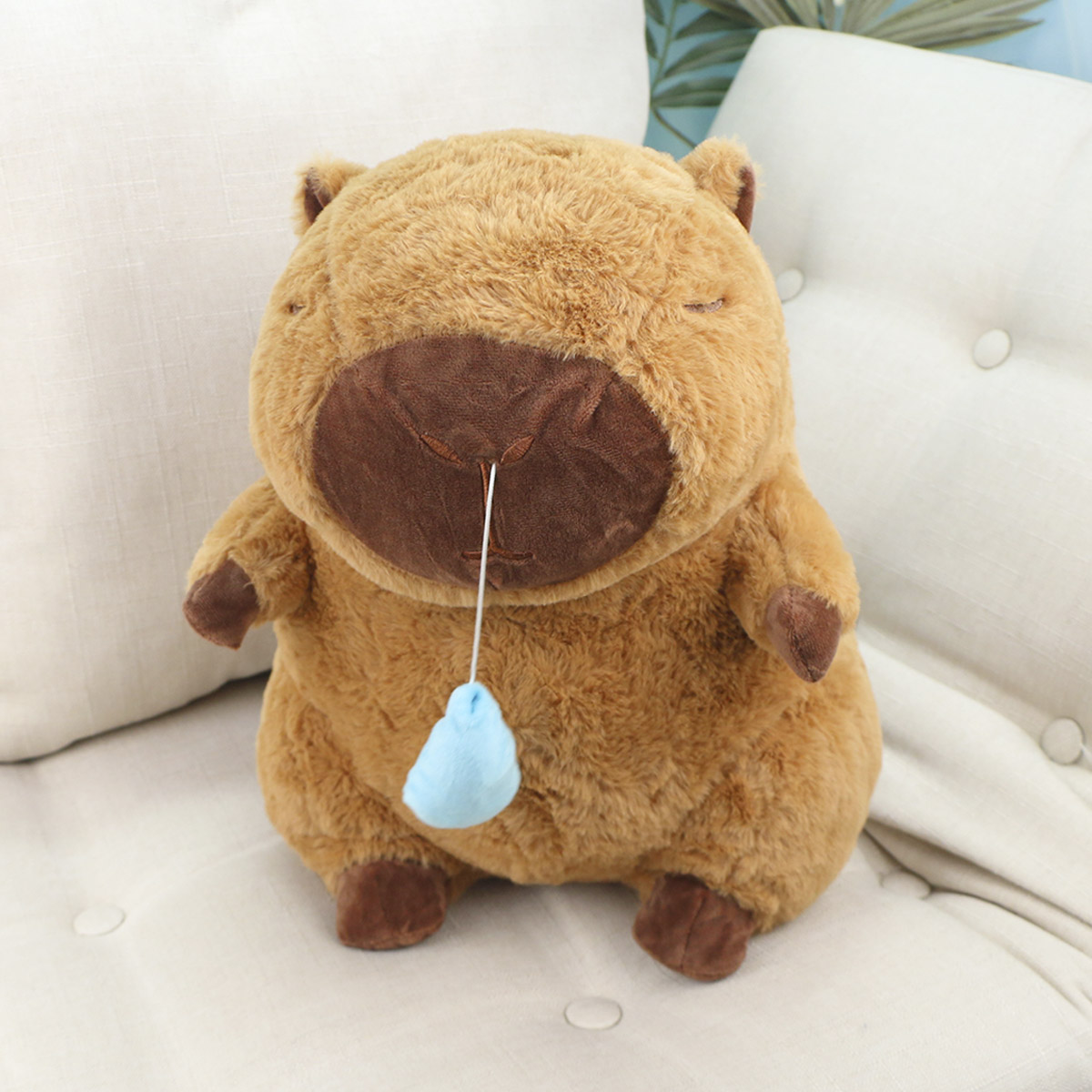 Капибара с заводной сопелькой, 35 см от plush.team