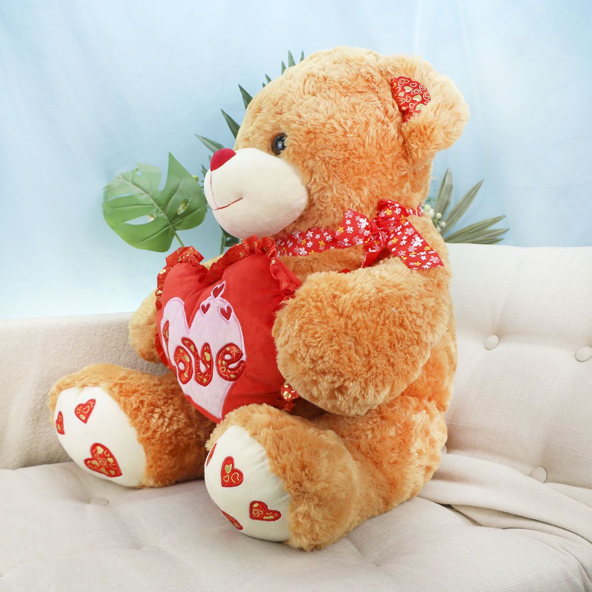 Медведь Дэнчик с сердцем, 65(80) см (Коричневый) от plush.team
