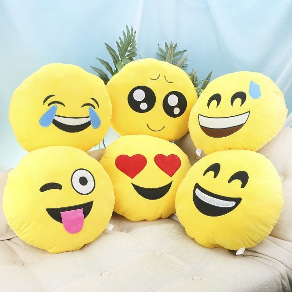 фото игрушки Декоративная подушка смайлик, 33 см