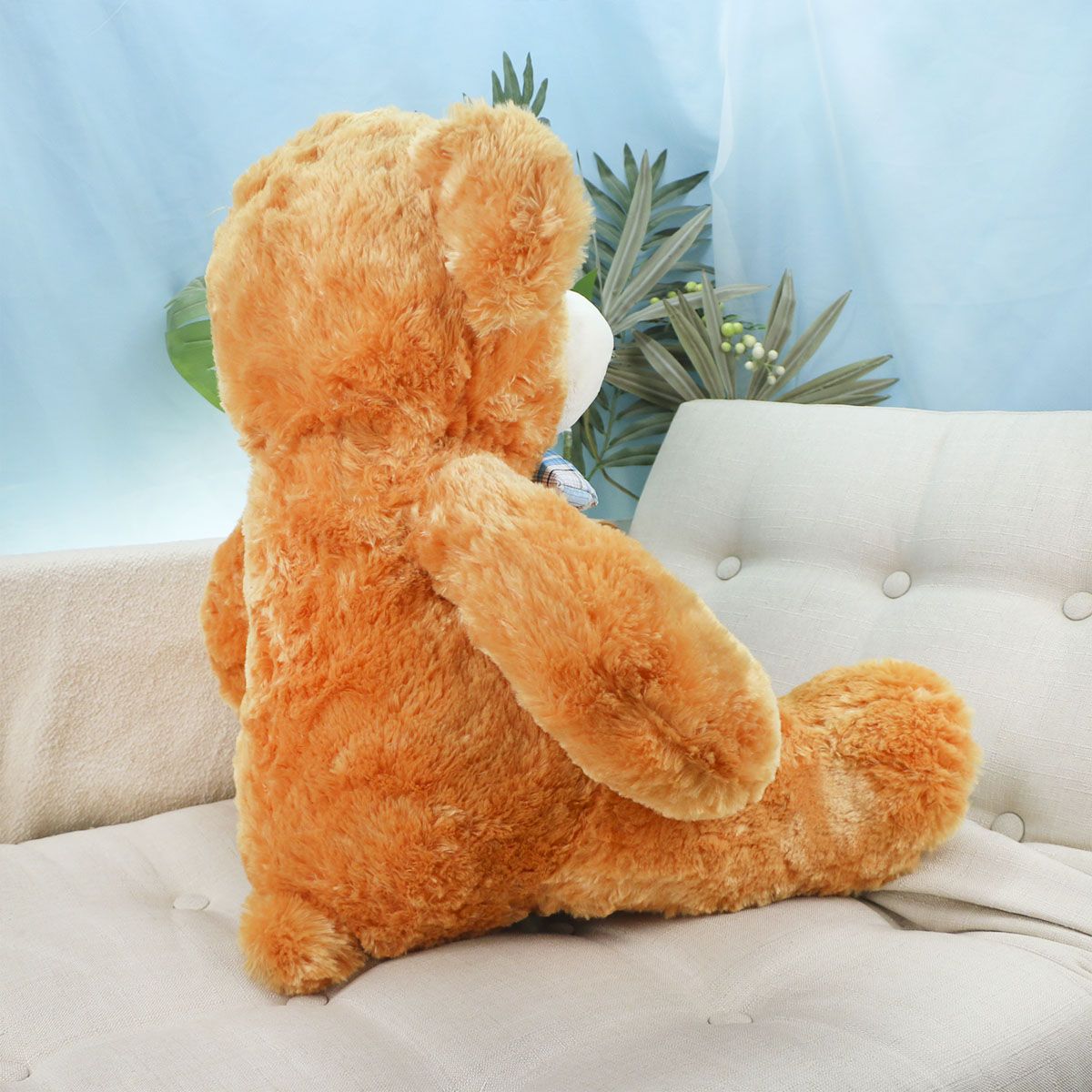 Медведь Стас в бантом, 50(65) см (Коричневый) от plush.team