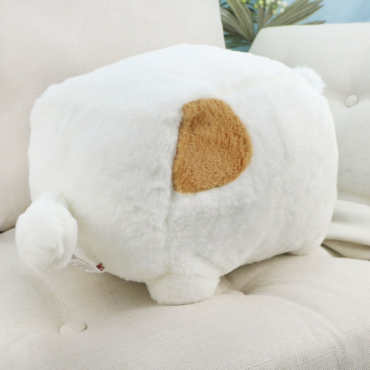 Котик Кубышка, 25х30 см (Белый) от plush.team