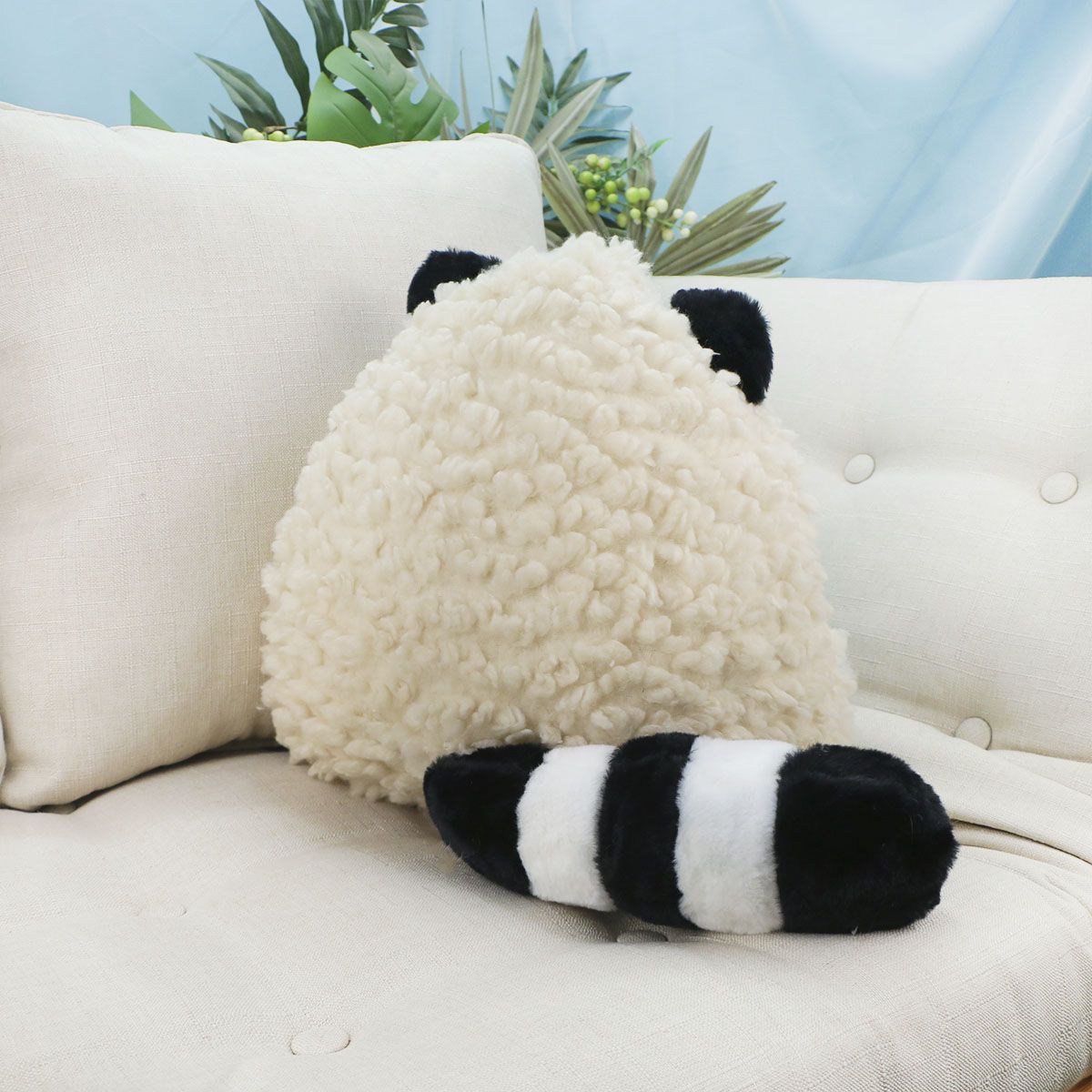 Декоративная подушка енот кучерявый, 30 см от plush.team