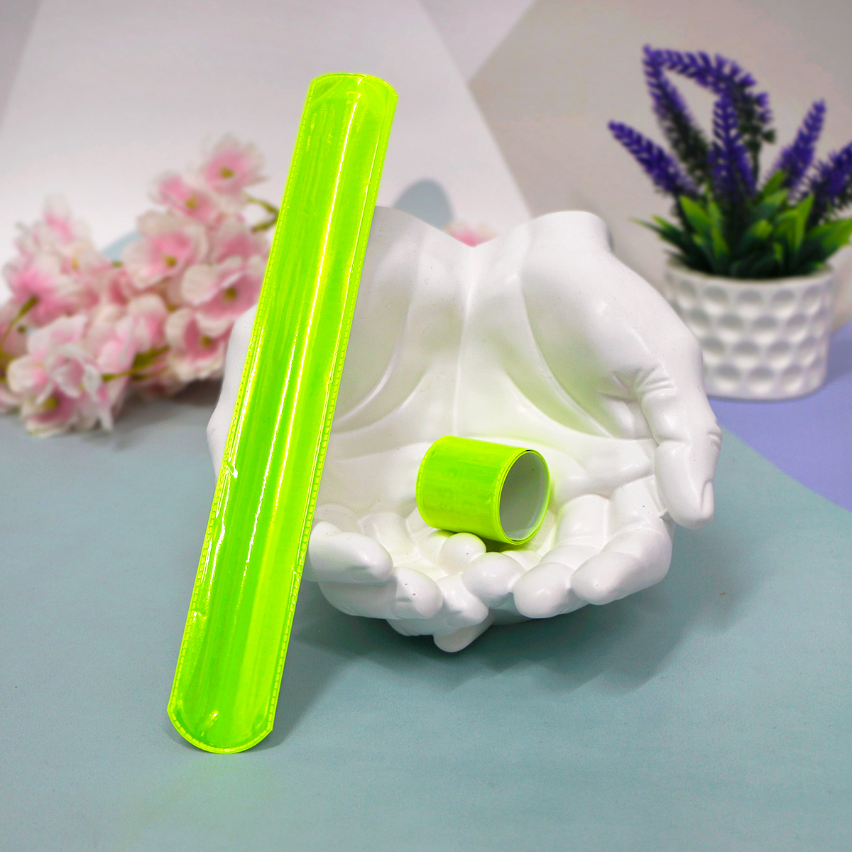 фото игрушки Слэп браслет светоотражающий салатовый