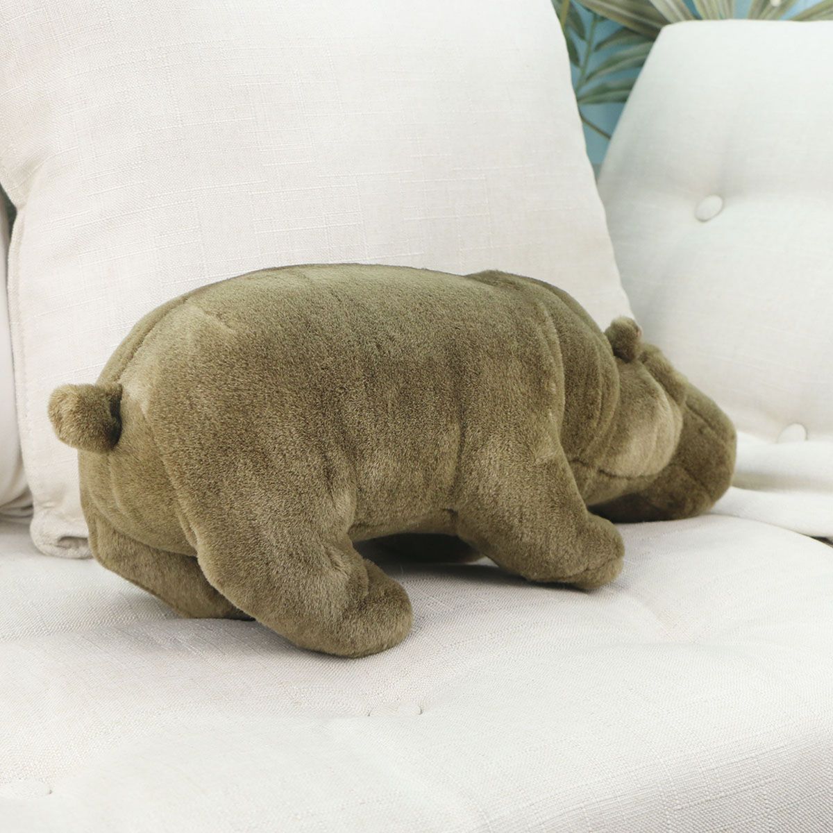 Бегемот натуральный плюшевый, 45 см от plush.team