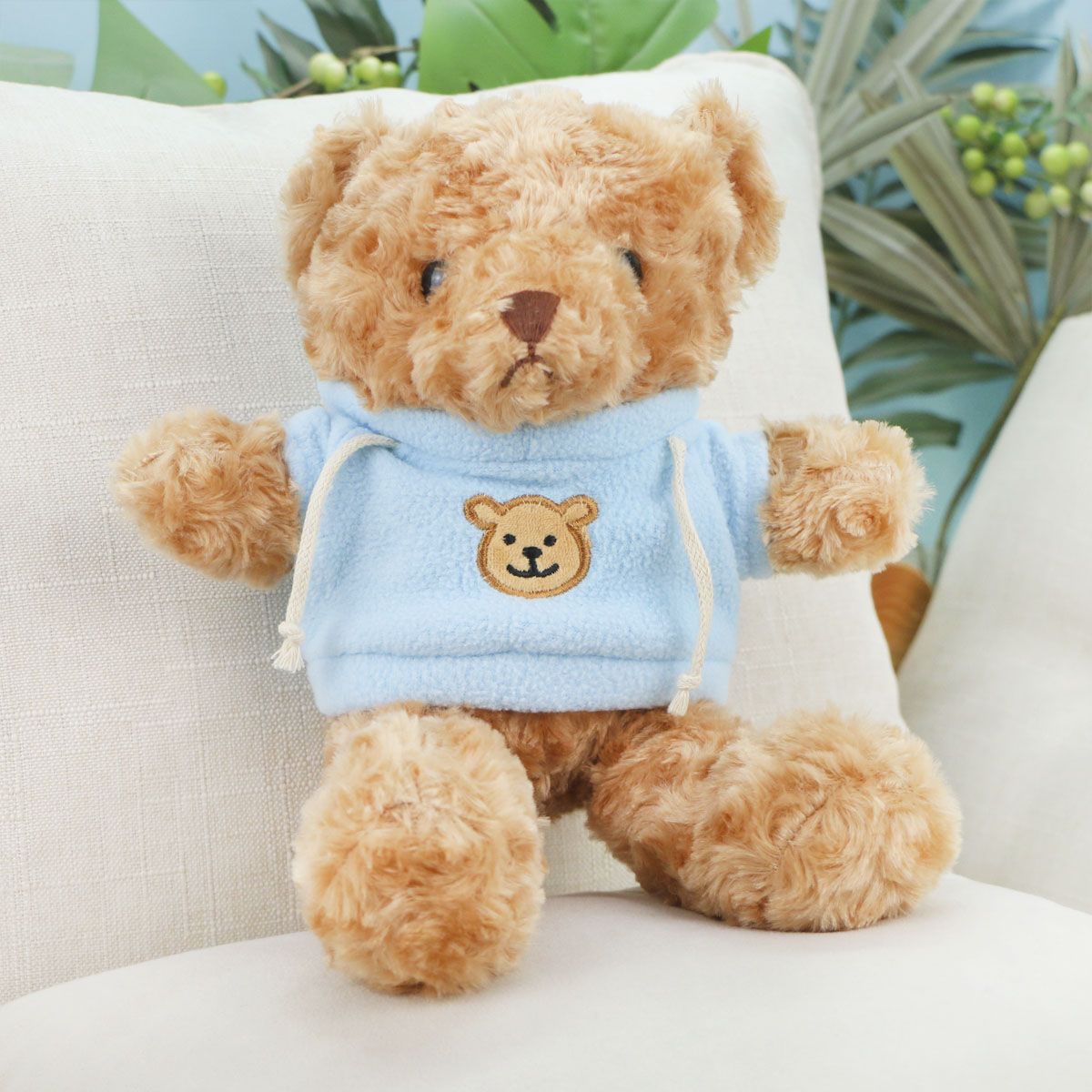 Мишка Боули в худи, 27 см (Коричневый) от plush.team