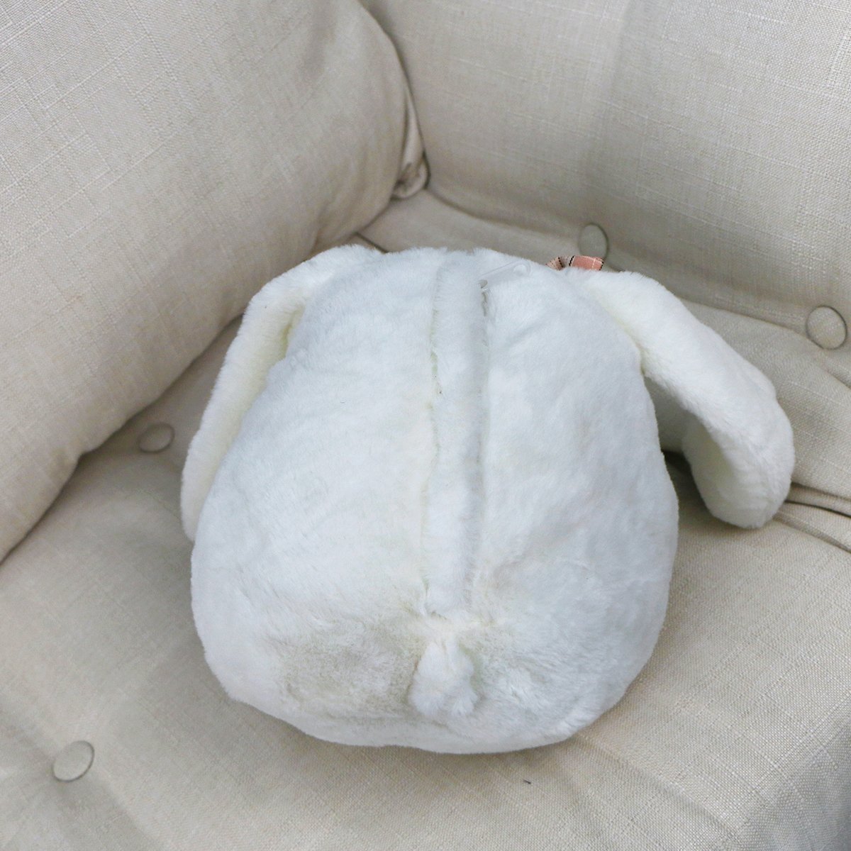 Пухлый зайка с сердцем, 22 см (Белый)
