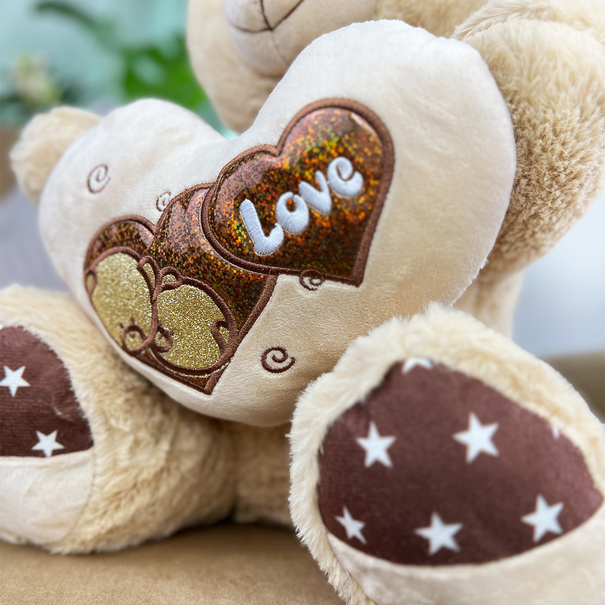 Мишка Бафф с сердцем, 40 см от plush.team